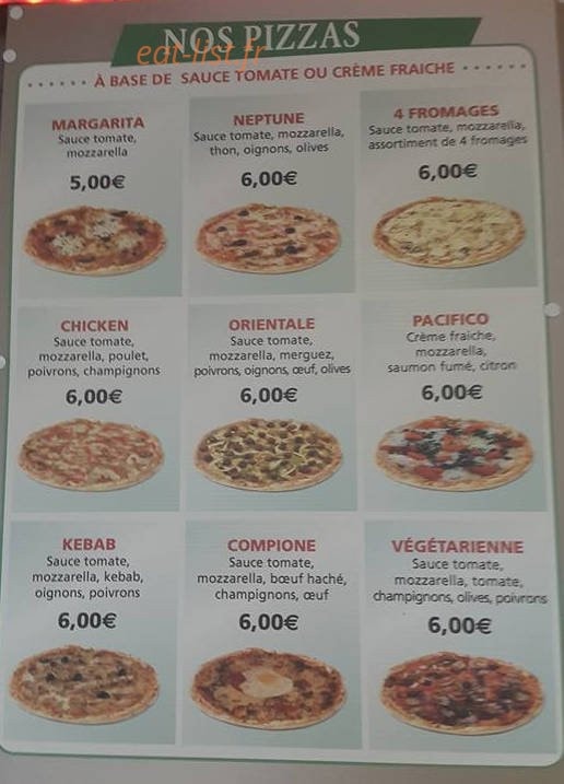 Rinad Food — carte page 1