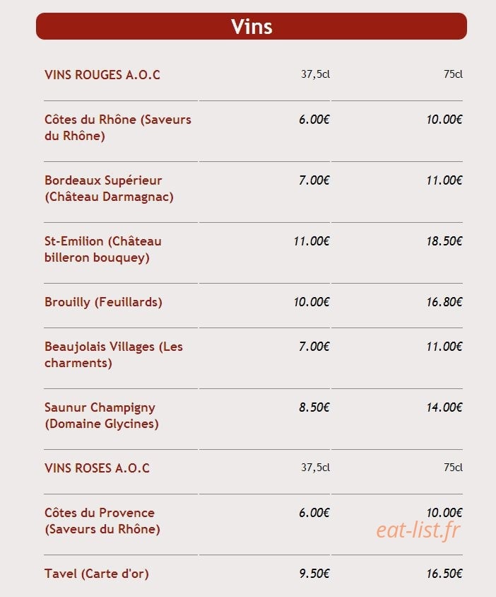 Carte et menu de Sushi Kyo Futao à Corbeil Essonnes — Les vins