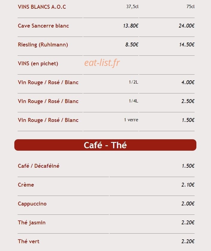 Carte et menu de Sushi Kyo Futao à Corbeil Essonnes — Les vins(suite)