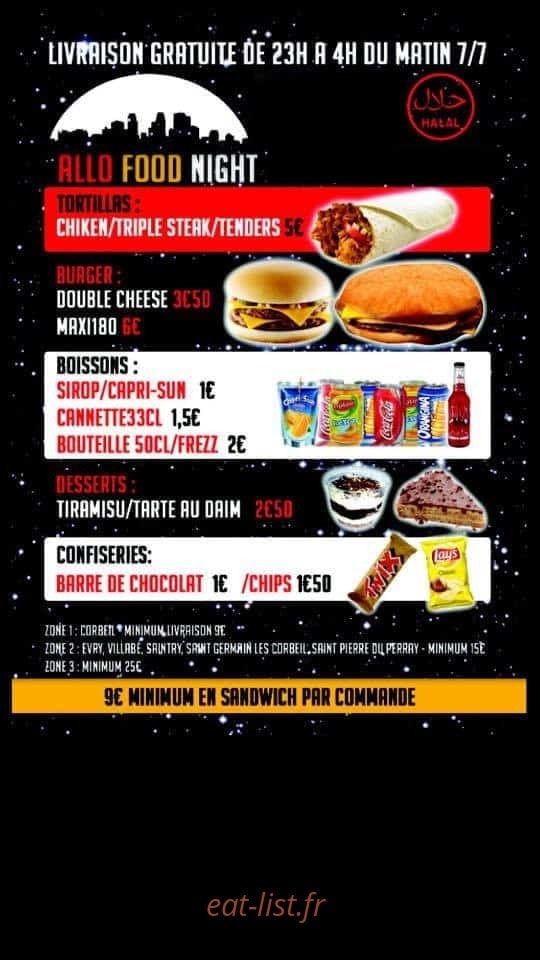 Sweet burger — carte page 2