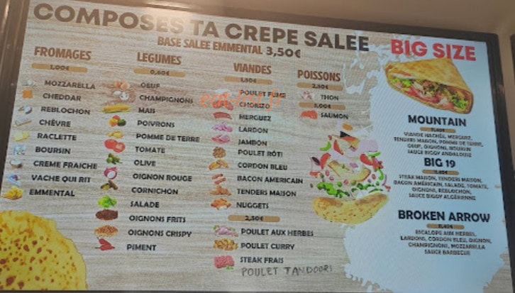 Yammy — carte page 1