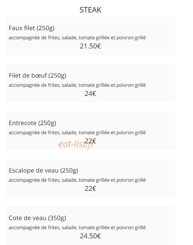 Restaurant Rodi — carte page 12
