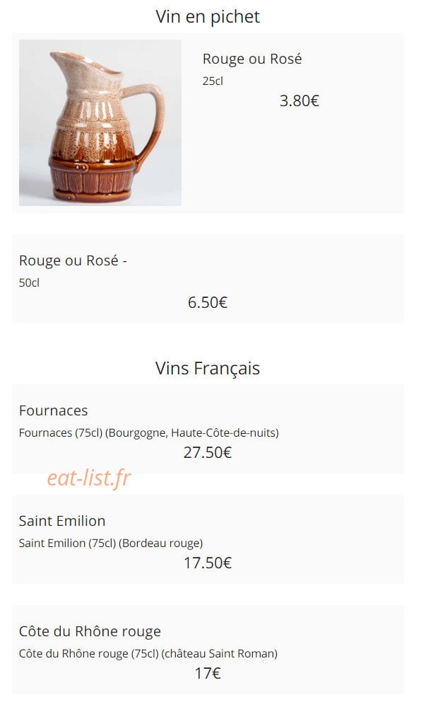Restaurant Rodi — carte page 18