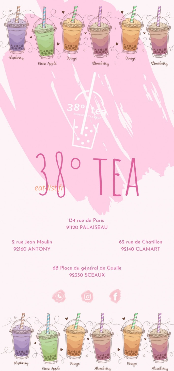 38° Tea — carte page 1