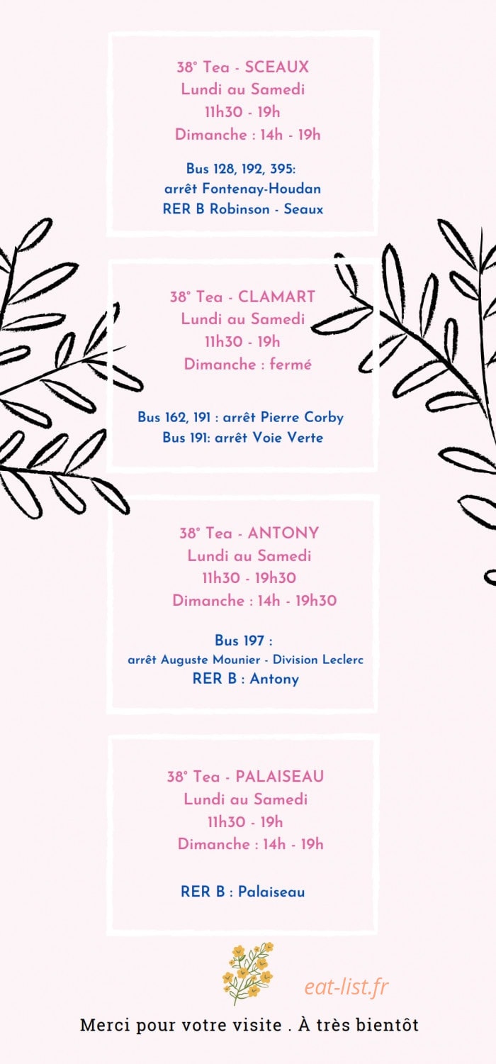 38° Tea — carte page 4