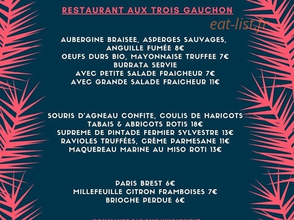 Aux Trois Gauchon — carte page 2