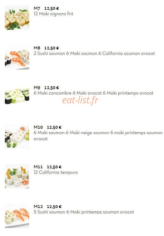 Food Asia — carte page 11