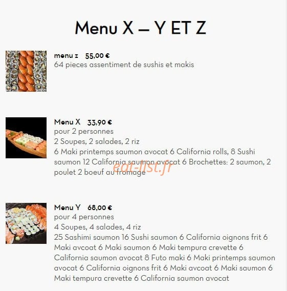 Food Asia — carte page 13
