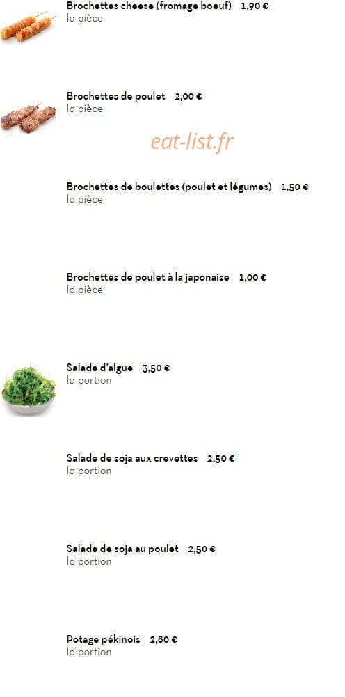 Food Asia — carte page 2