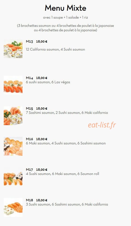 Food Asia — carte page 12