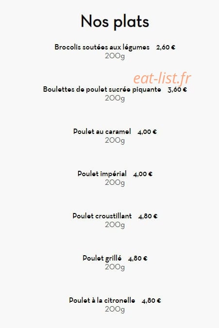 Food Asia — carte page 8