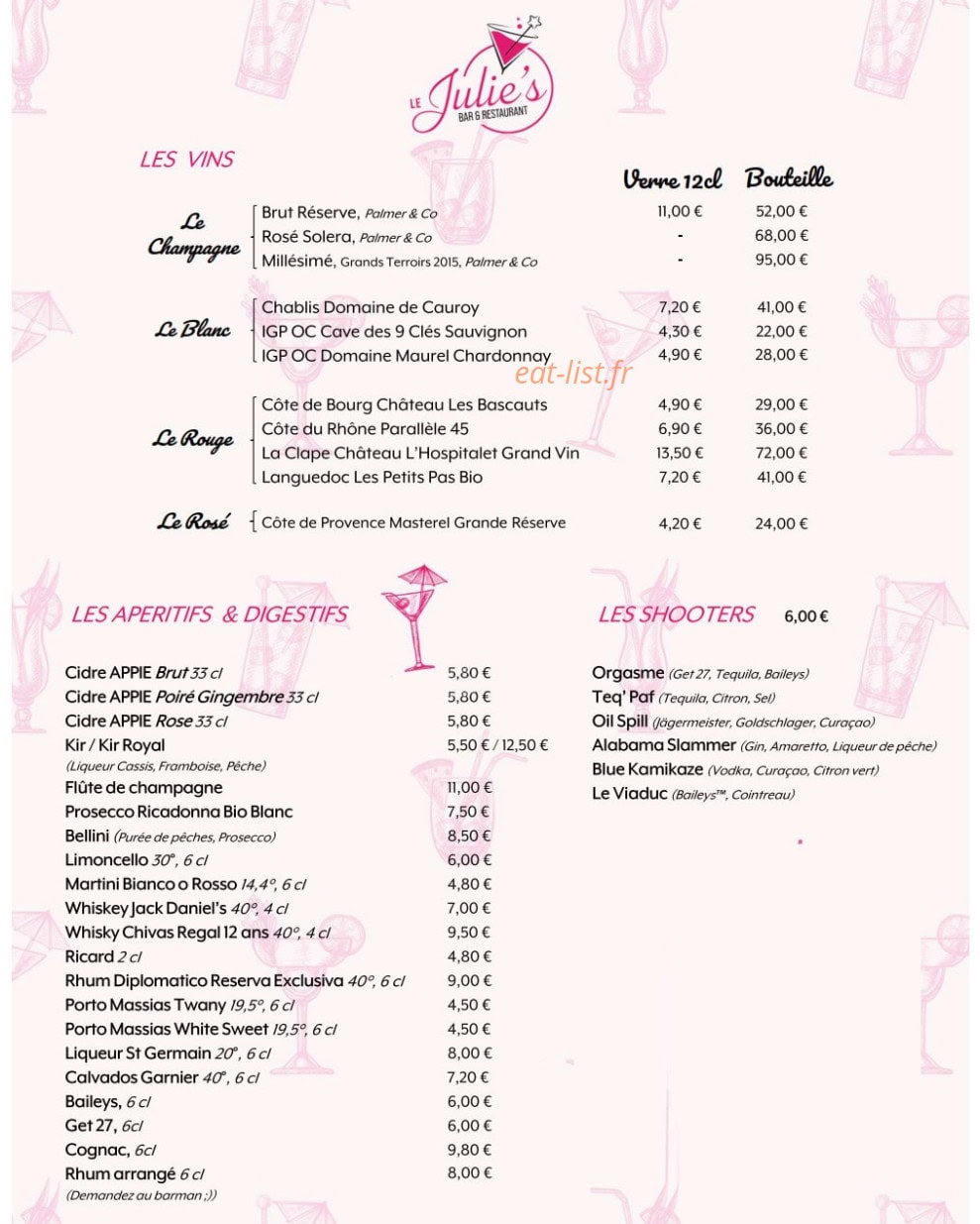 Le Julie's — carte page 4