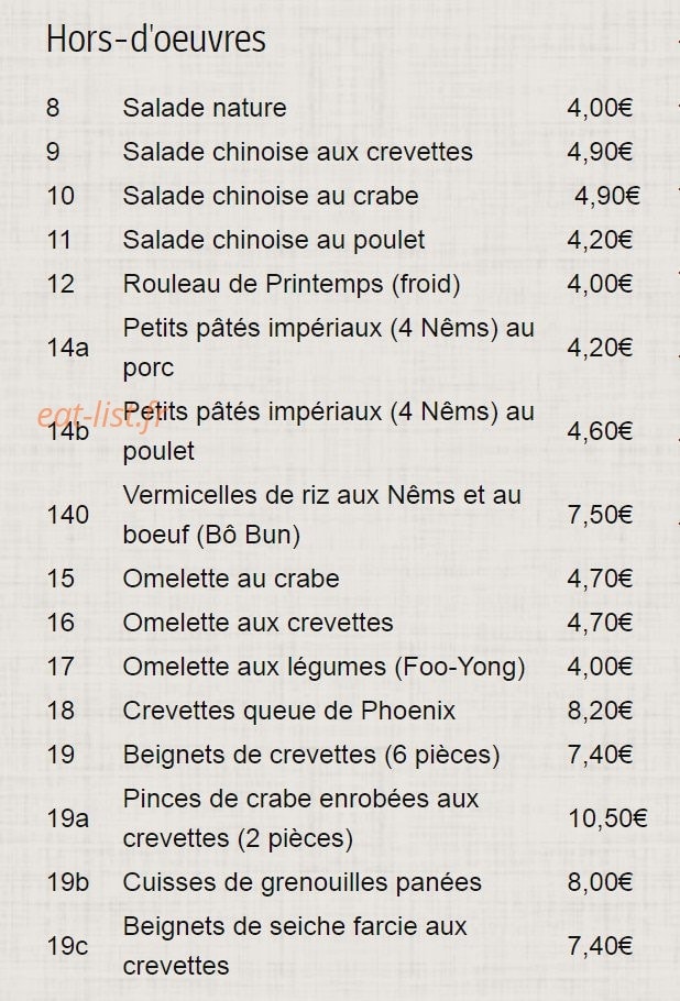 Le Mandarin Palaiseau — carte page 2