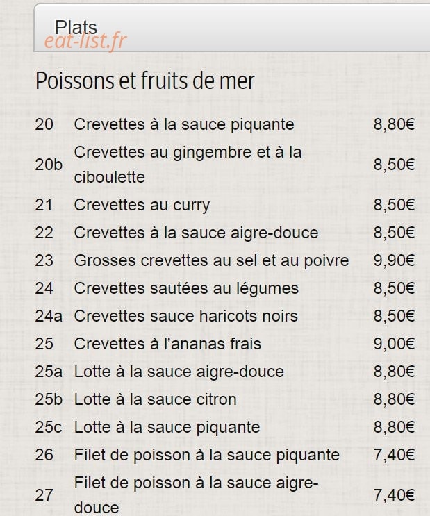 Le Mandarin Palaiseau — carte page 5