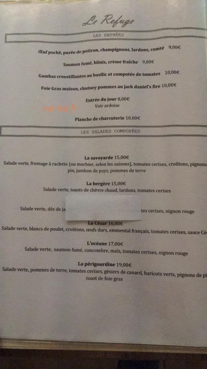 Le Refuge — carte page 1
