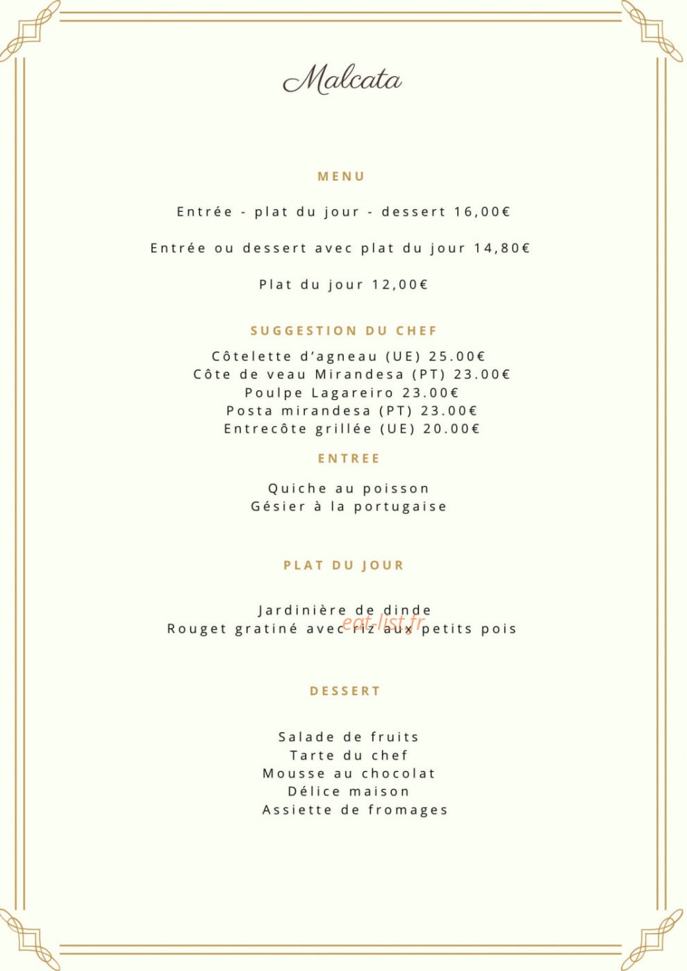 Malcata — carte page 1