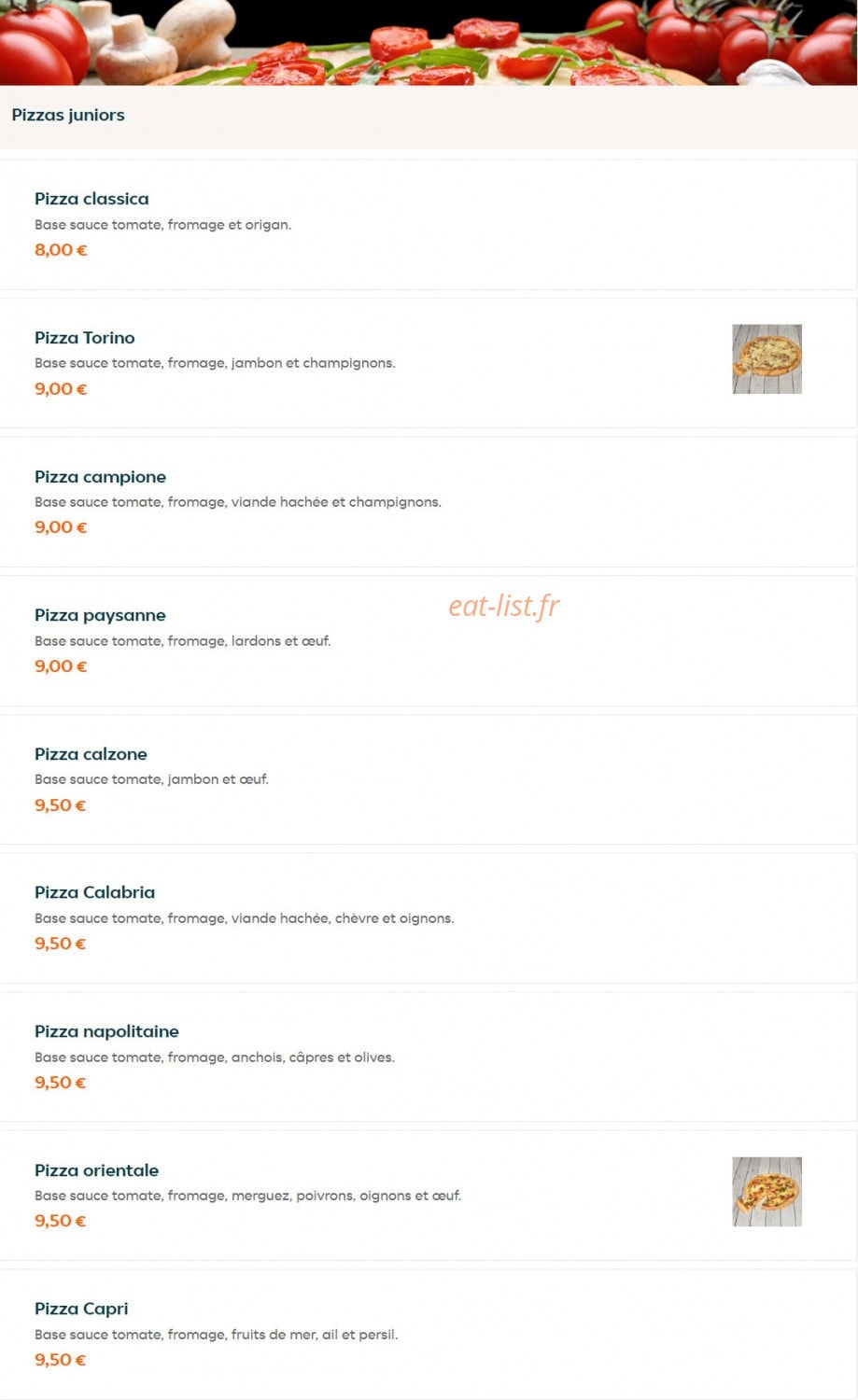 Perfecto Pizza — carte page 11