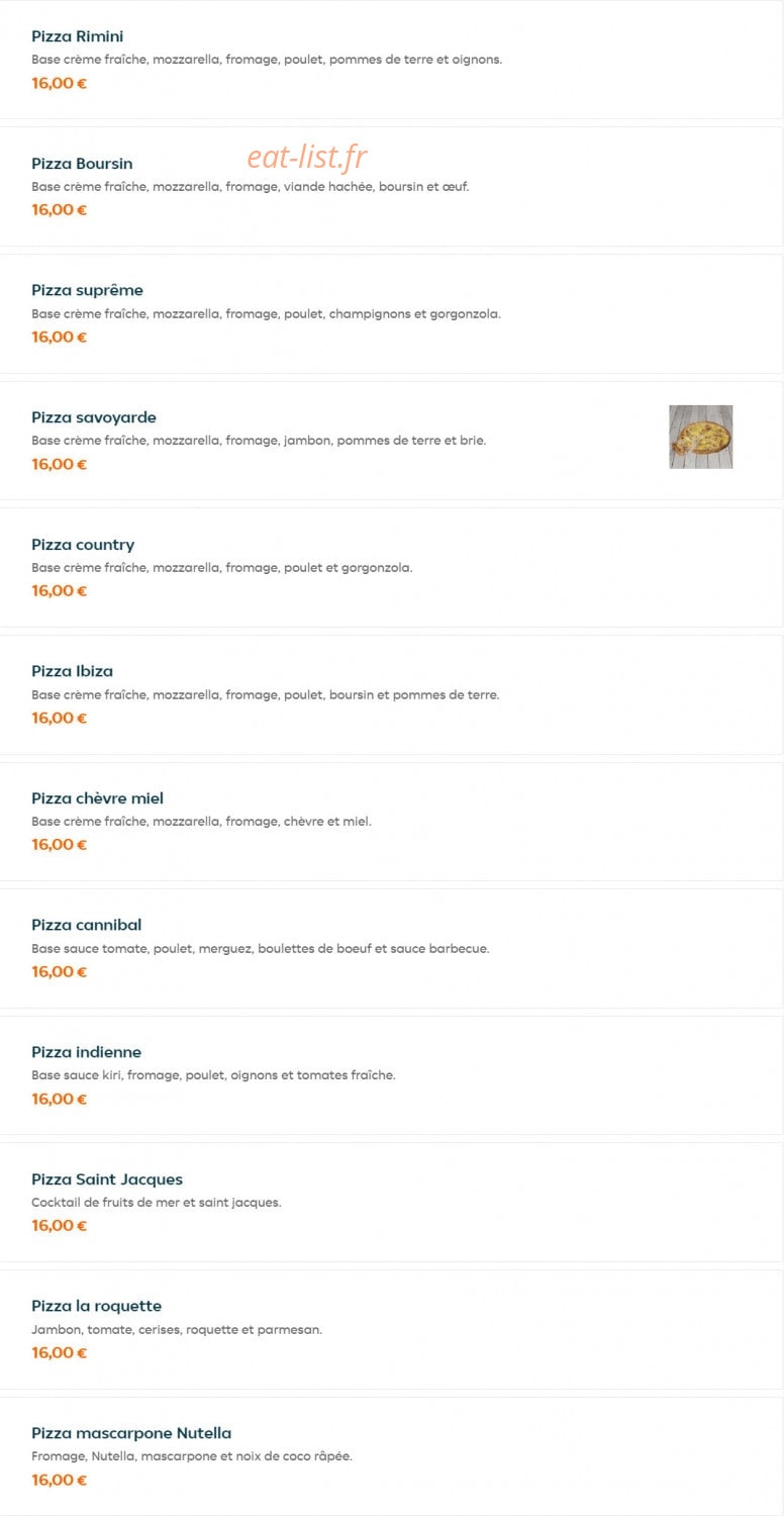 Perfecto Pizza — carte page 4