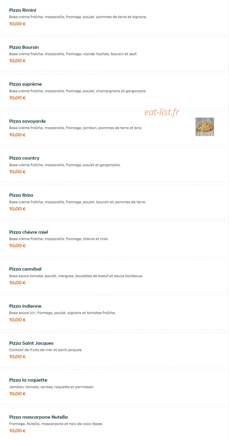 Perfecto Pizza — carte page 14