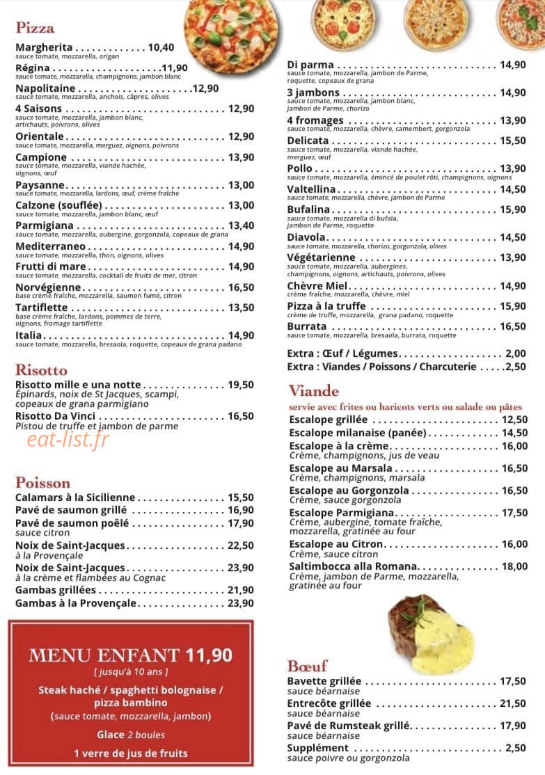 Restaurant Napoli — carte page 2