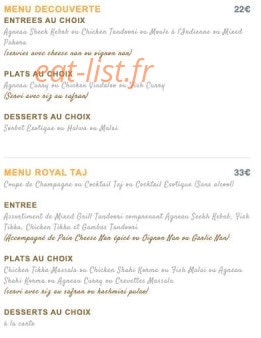 Taj Bollywood — carte page 13