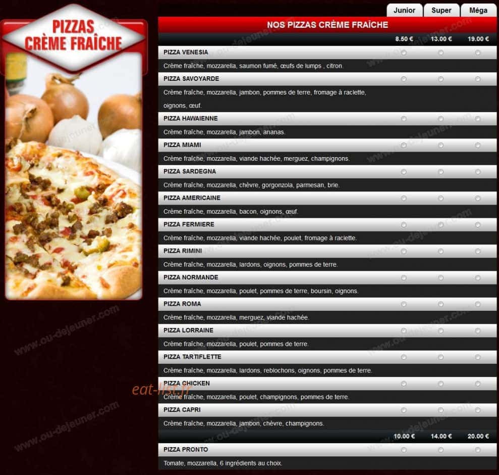 Andiamo Pronto Pizza — carte page 3