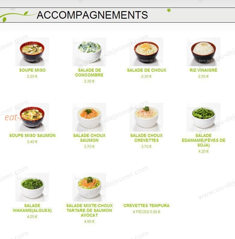 Envie de Sushi — carte page 4