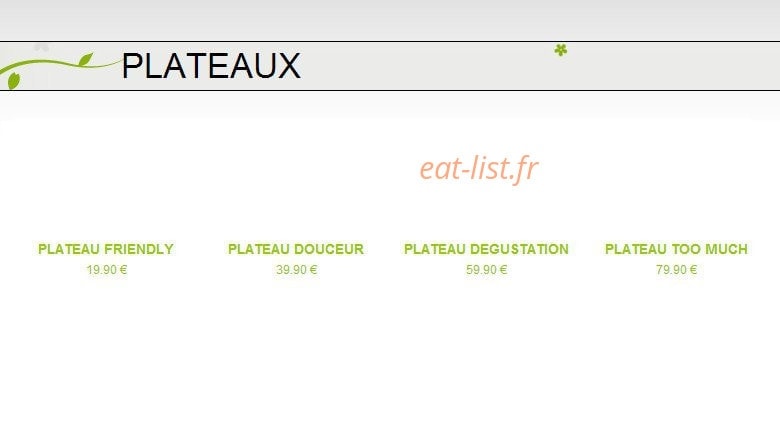 Envie de Sushi — carte page 3