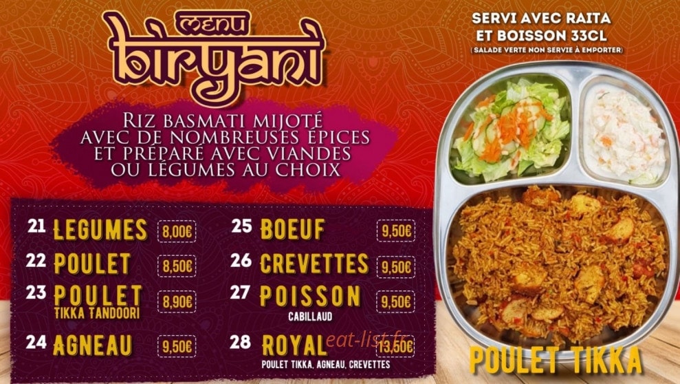 Indian Food — carte page 3