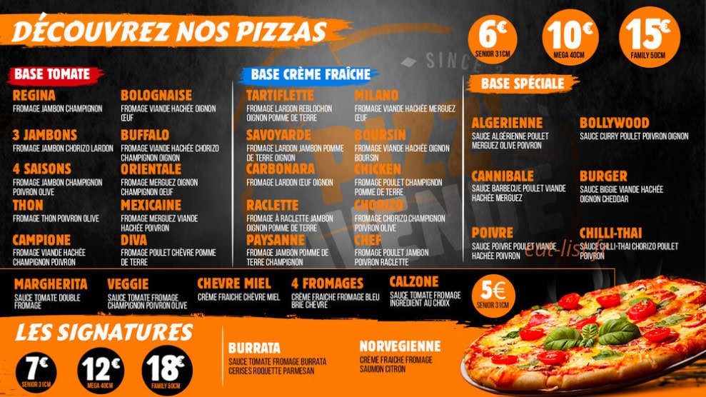Pizz’Avenue — carte page 1