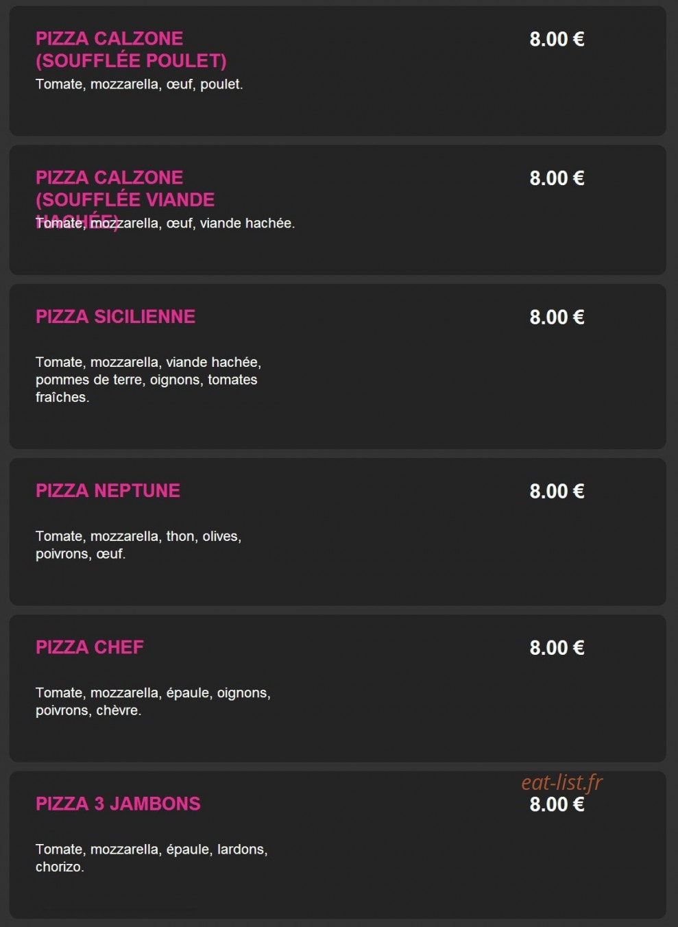 Pizza milano 91 — carte page 6