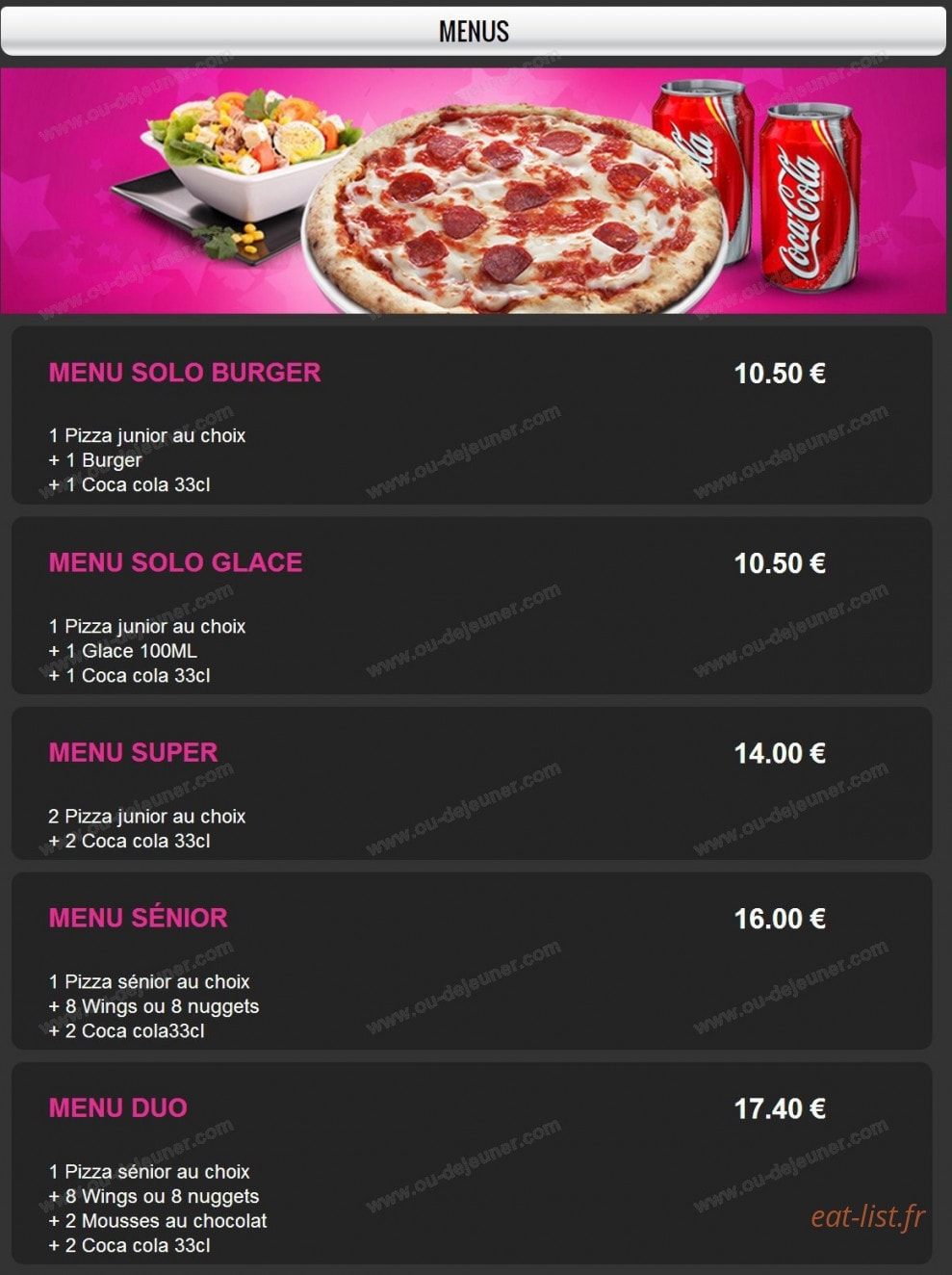 Pizza milano 91 — carte page 1