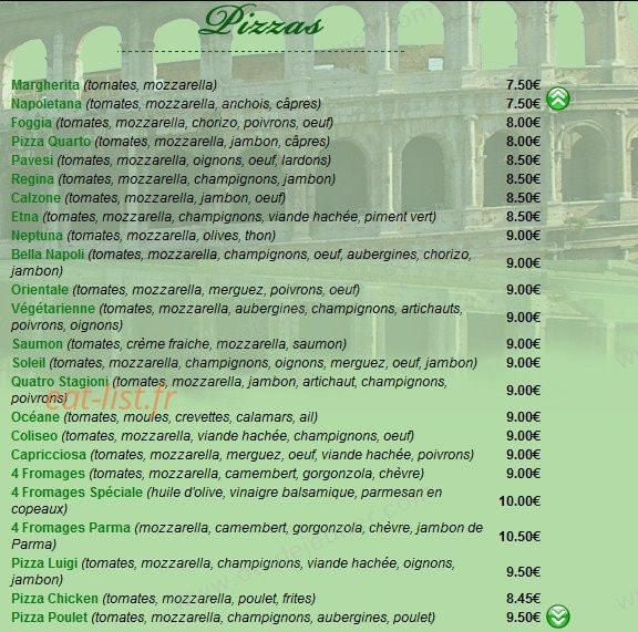 Pizza Roma — carte page 8