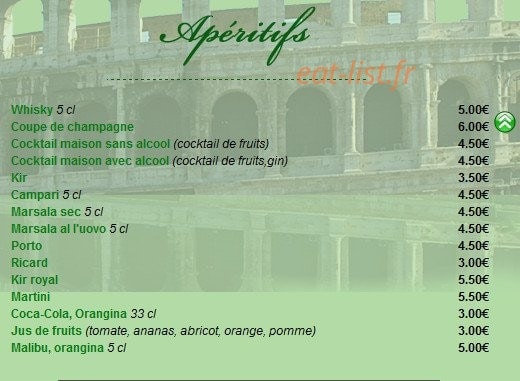 Pizza Roma — carte page 1