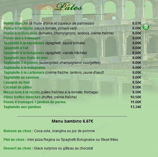 Pizza Roma — carte page 7