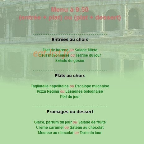 Pizza Roma — carte page 9