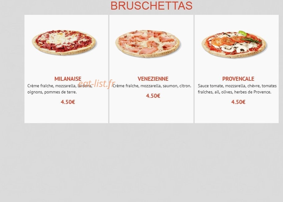 Rapido Pizza — carte page 8