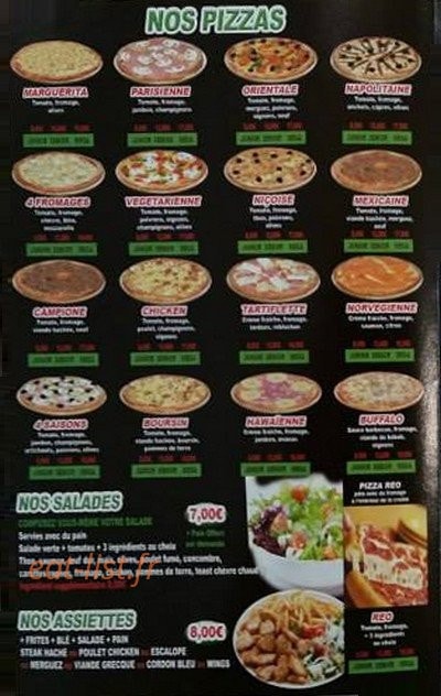 Reo Pizza&Sandwich — carte page 2