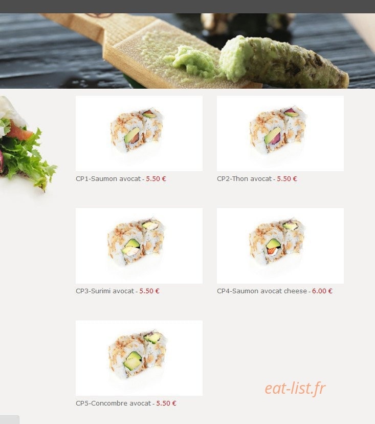 Ta Sushi — carte page 22