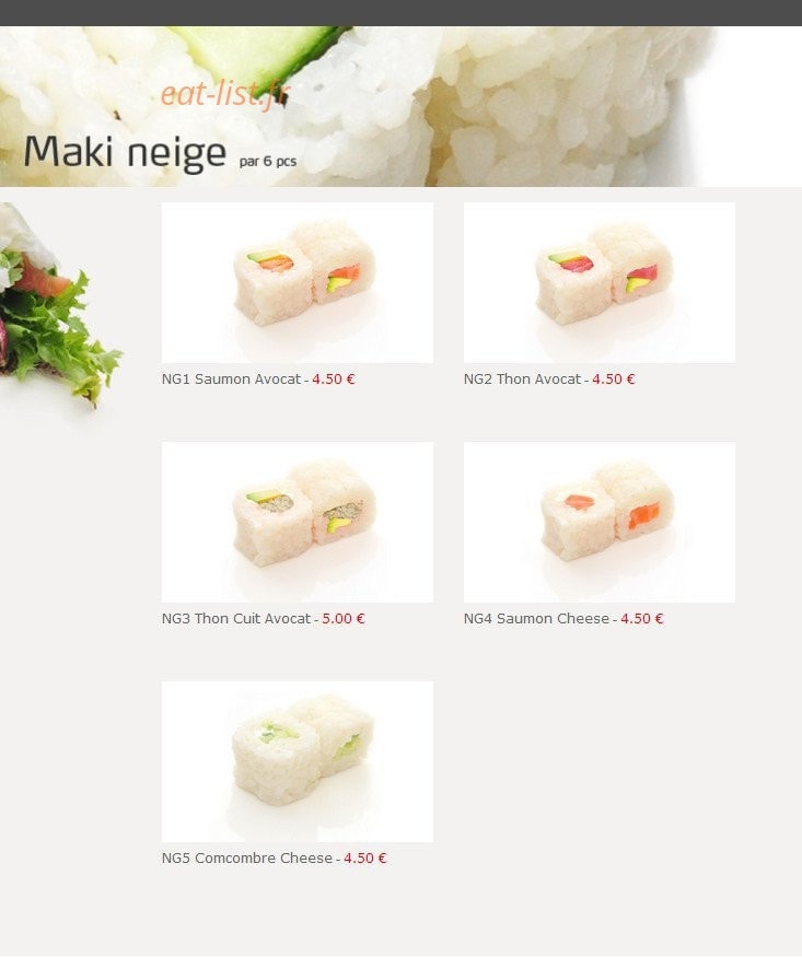 Ta Sushi — carte page 18