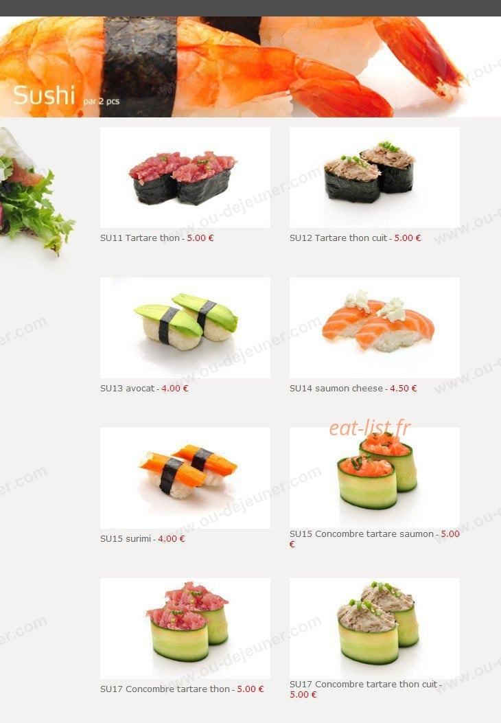 Ta Sushi — carte page 12