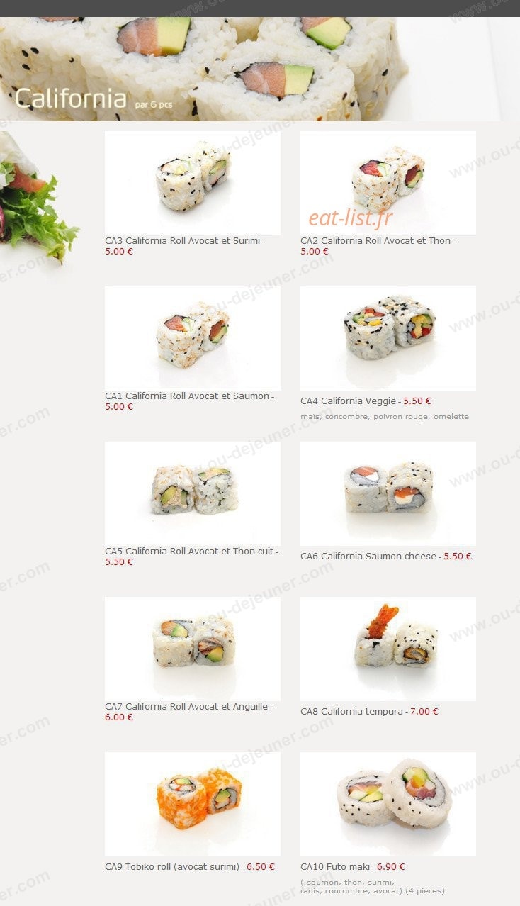 Ta Sushi — carte page 15