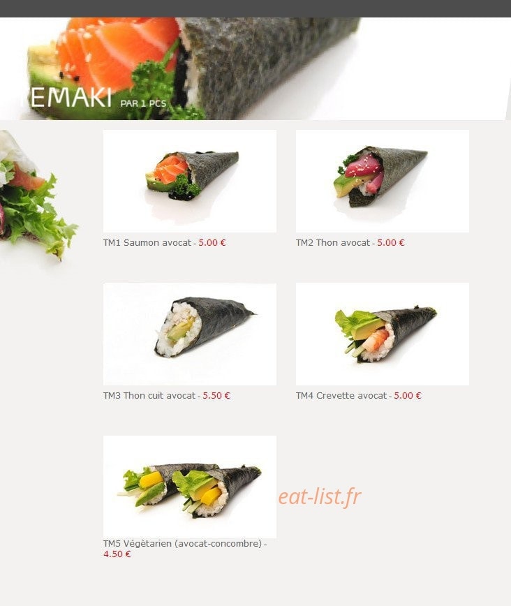 Ta Sushi — carte page 24