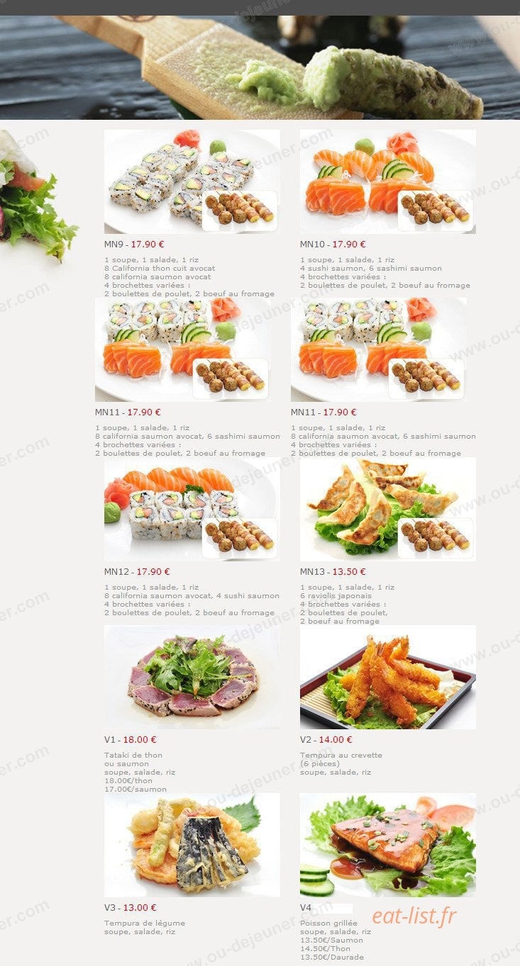 Ta Sushi — carte page 2