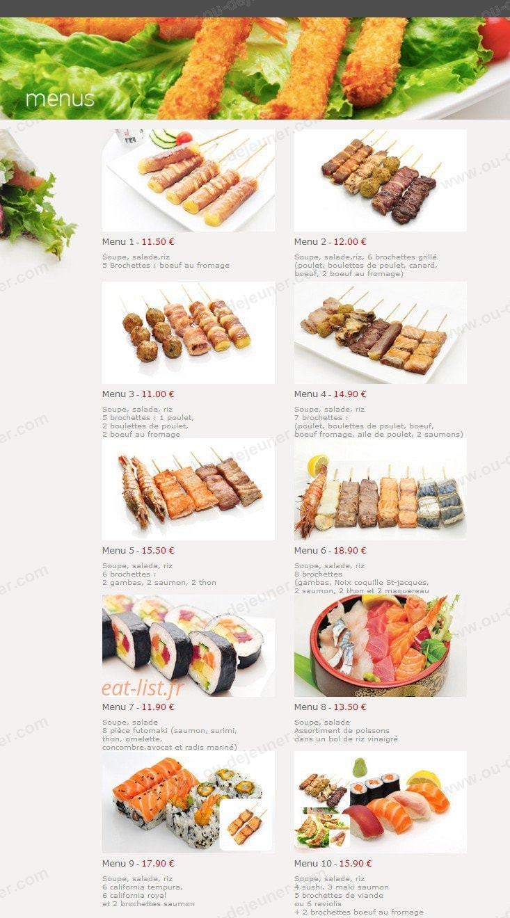Ta Sushi — carte page 6