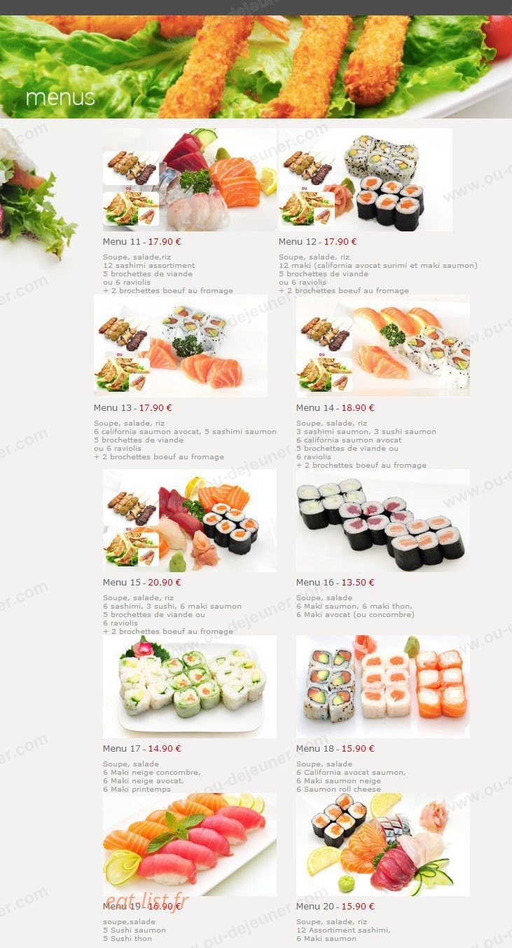 Ta Sushi — carte page 7