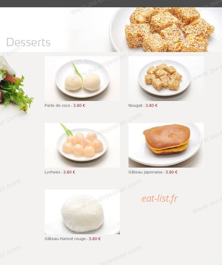 Ta Sushi — carte page 30