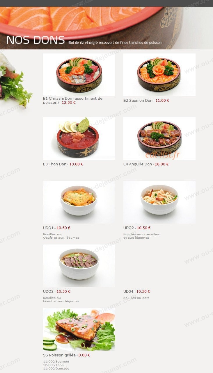 Ta Sushi — carte page 28