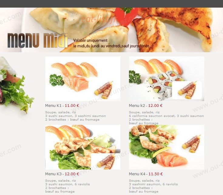 Ta Sushi — carte page 4
