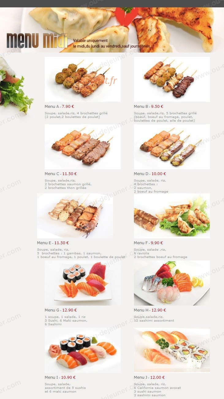 Ta Sushi — carte page 3